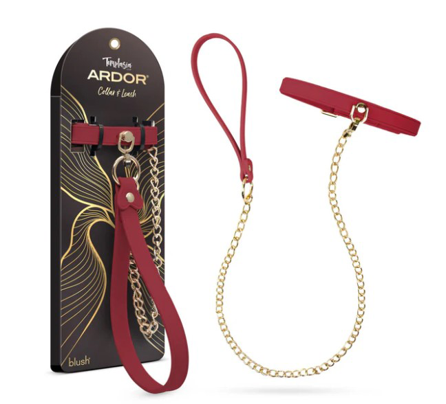 Temptasia Ardor - Collar and Leash - Red