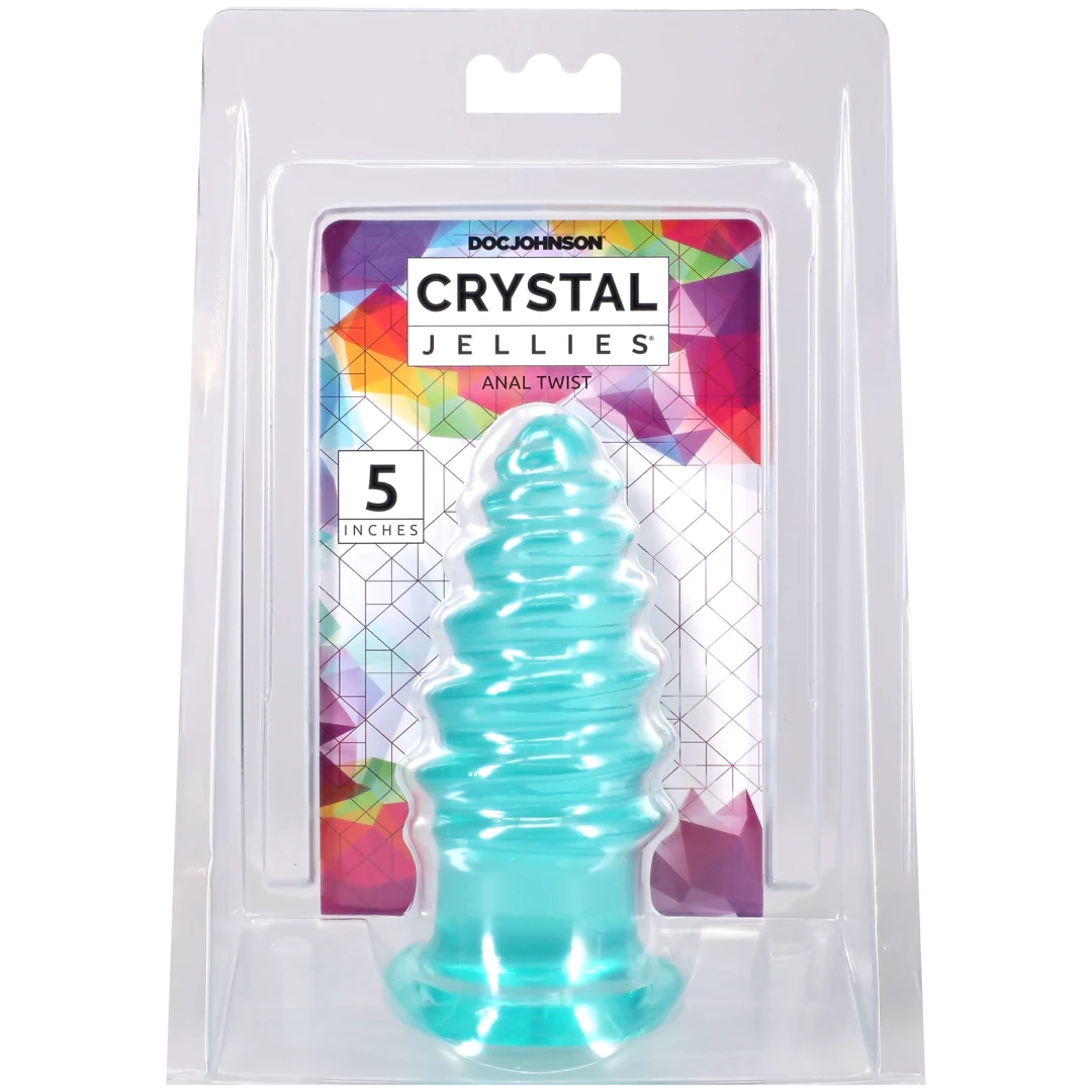 Crystal Jellies - Anal Twist - 5 Inch Teal