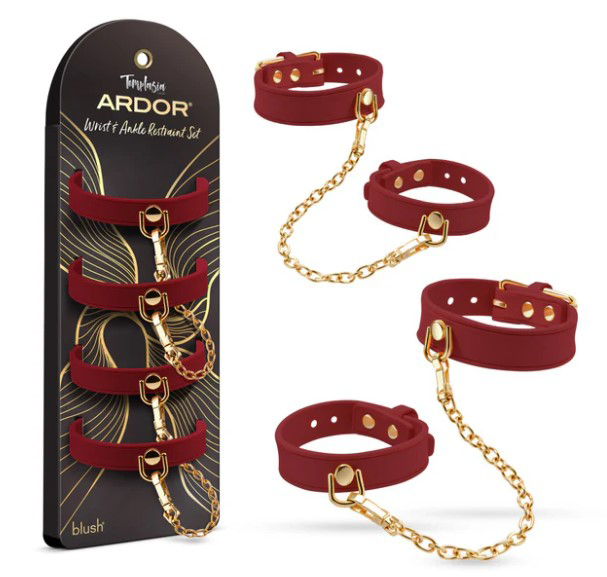 Temptasia Ardor Wrist and Ankle Restraints Red
