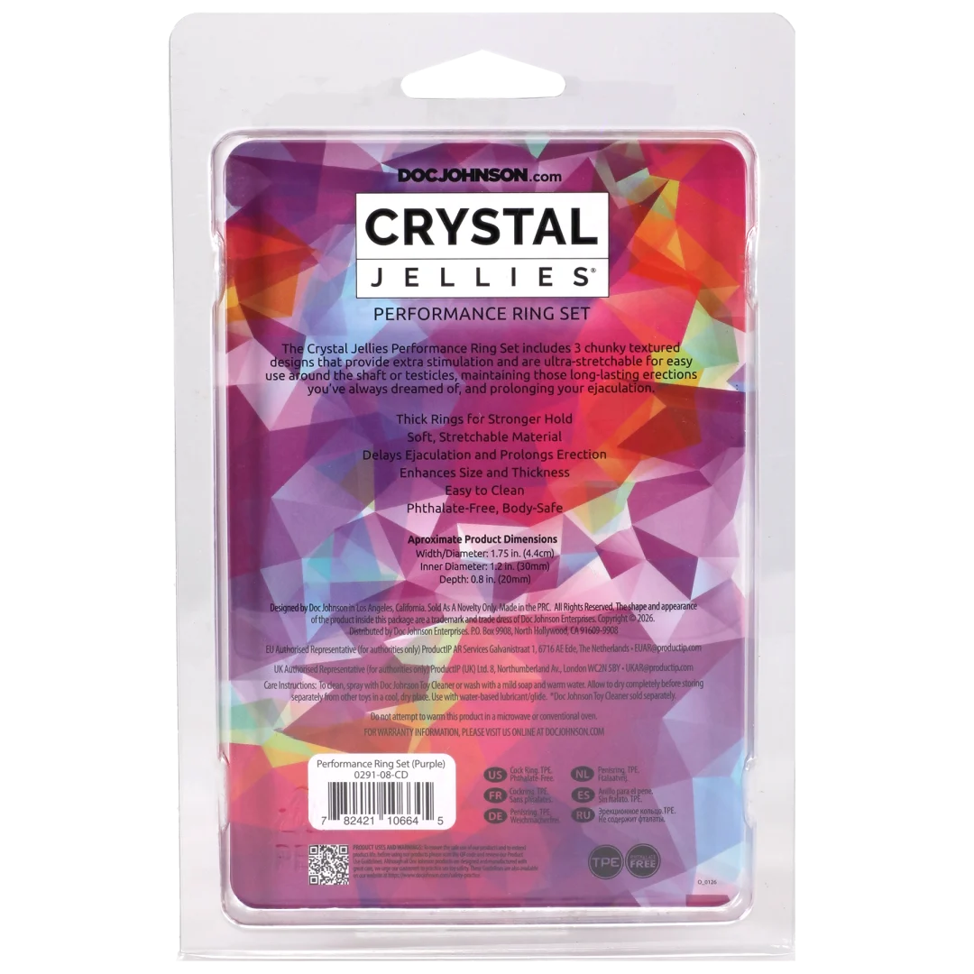 Crystal Jellies - Performance Ring Set Purple