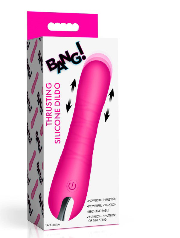 Thrusting Silicone Dildo - Pink