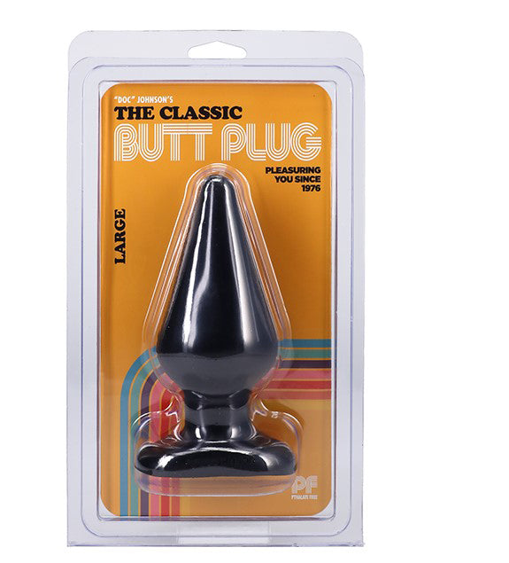 Classic Butt Plug Smooth - Large - Black