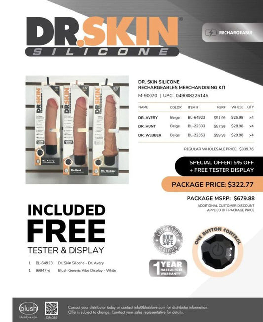 Dr. Skin Silicone Rechargeables Merchandising Kit
