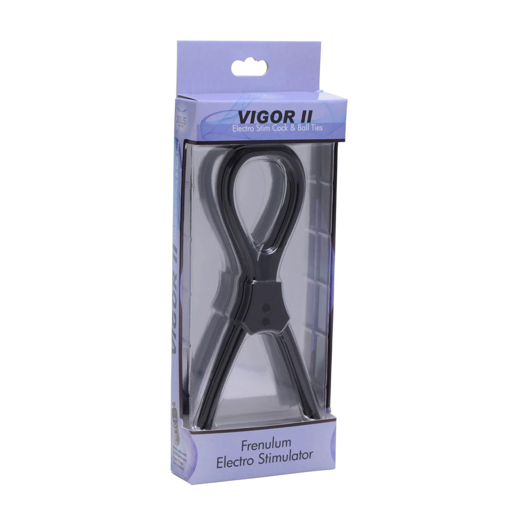 Vigor II Electro Stim Cock and Balls Ties & Frenum Electro Stimulator