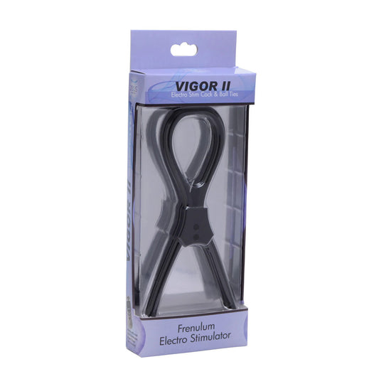 Vigor II Electro Stim Cock and Balls Ties & Frenum Electro Stimulator
