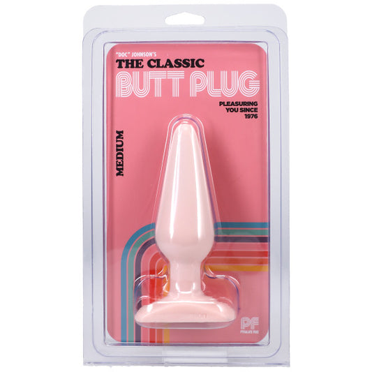 Classic Butt Plug Smooth - Medium - White