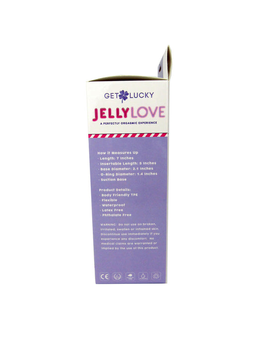 Get Lucky Jelly Love 7" Dildo - Purple