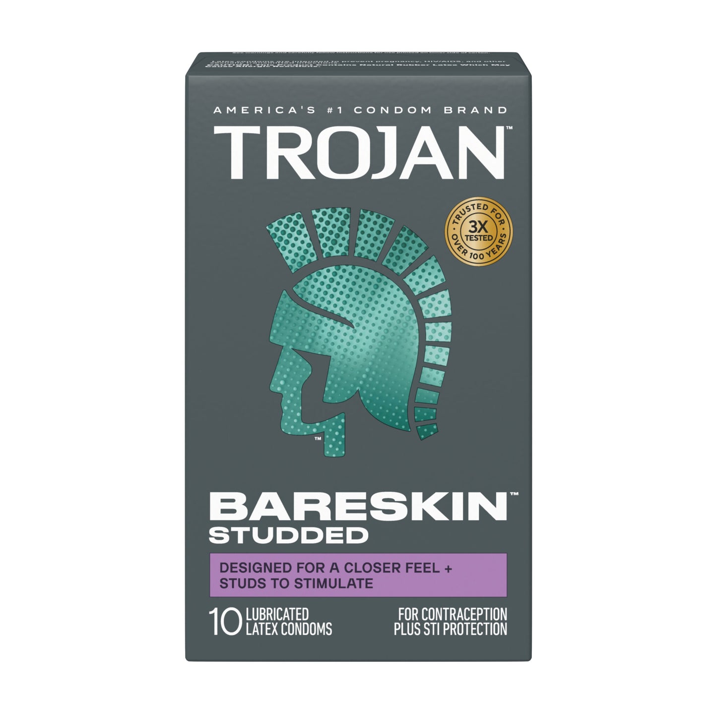 Trojan Studded Bareskin - 10 Pack