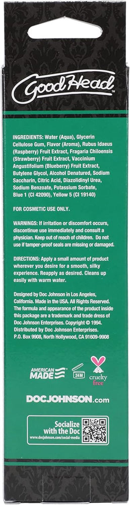 Good Head Oral Delight Gel 4 Oz - Green Apple