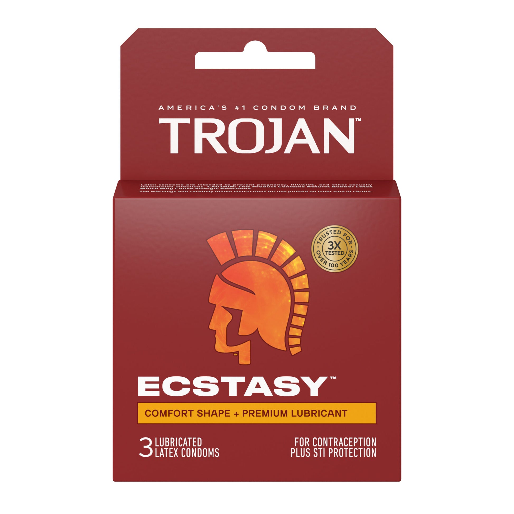 Trojan Ultra Ribbed Ecstasy - 3 Pack