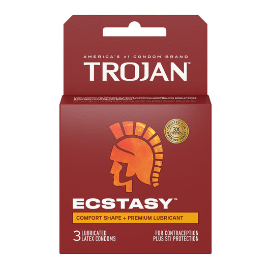 Trojan Ultra Ribbed Ecstasy - 3 Pack