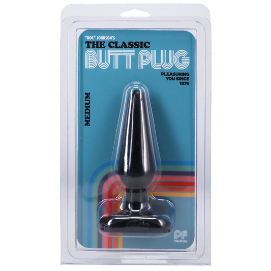 Classic Butt Plug Smooth - Medium - Black