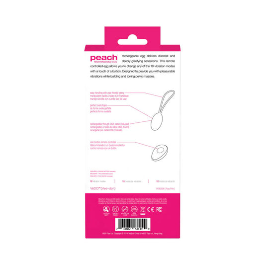 Peach Vibrating Egg - Foxy Pink