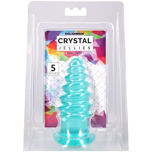 Crystal Jellies - Anal Twist - 5 Inch Teal