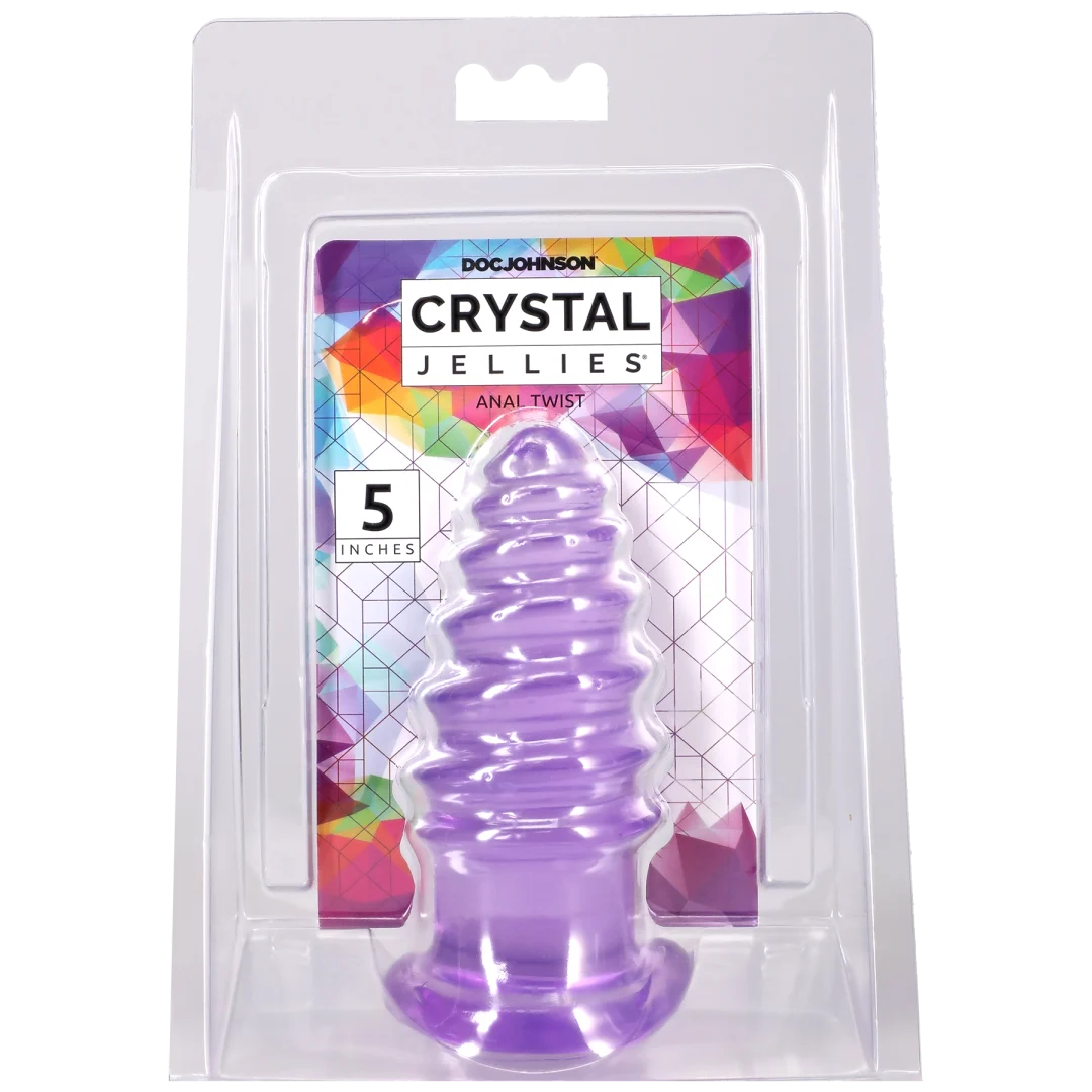 Crystal Jellies - Anal Twist - 5 Inch Purple