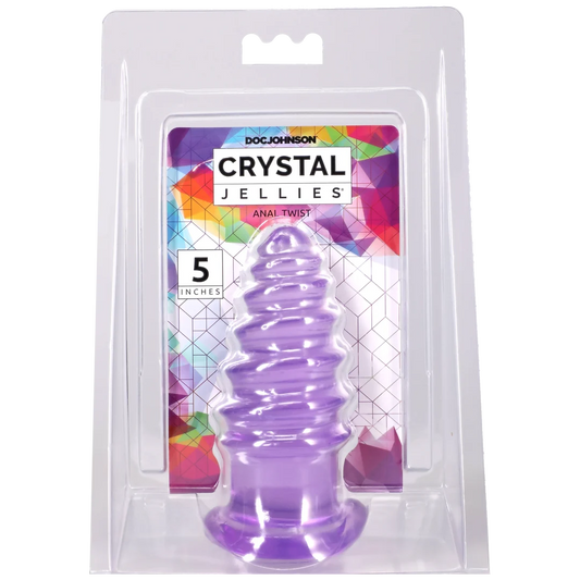 Crystal Jellies - Anal Twist - 5 Inch Purple