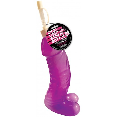Light Up Pecker Sports Bottle Purple