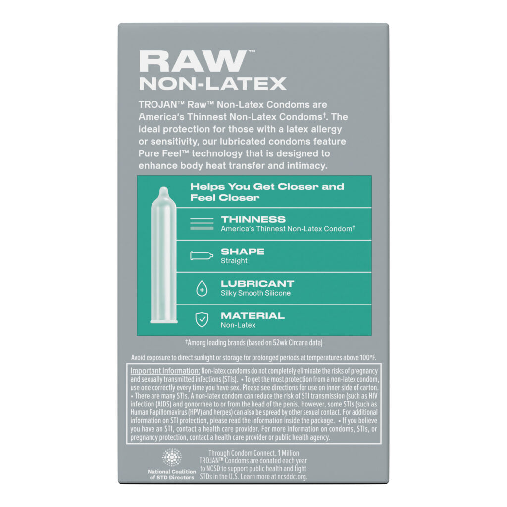 Trojan Raw Non-Latex 10 Pack