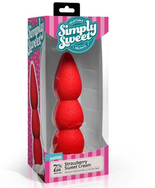 Strawberry Sweet Cream Premium Silicone Dildo