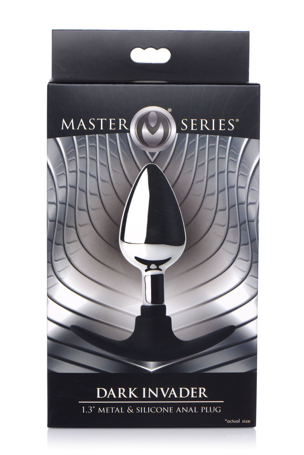 Dark Invader Metal and Silicone Anal Plug - Medium -