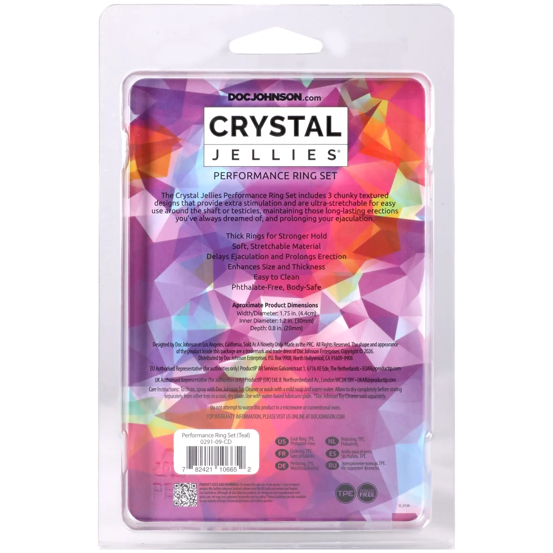 Crystal Jellies - Performance Ring Set Teal