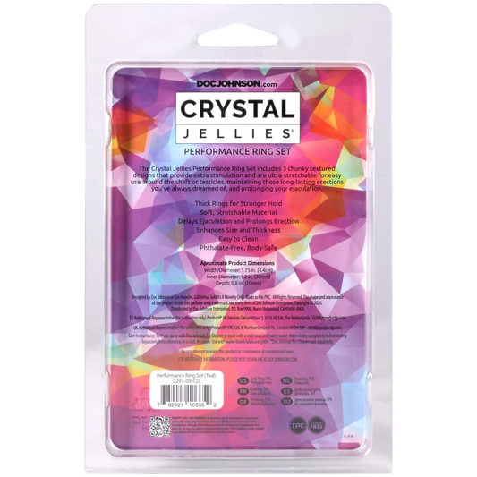 Crystal Jellies - Performance Ring Set Teal