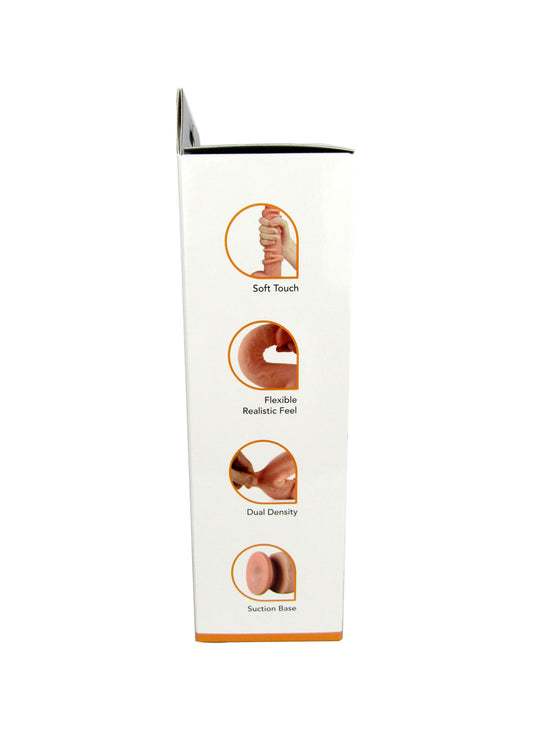 Get Lucky Real Skin 7.5" Dual Layer Dildo Beige