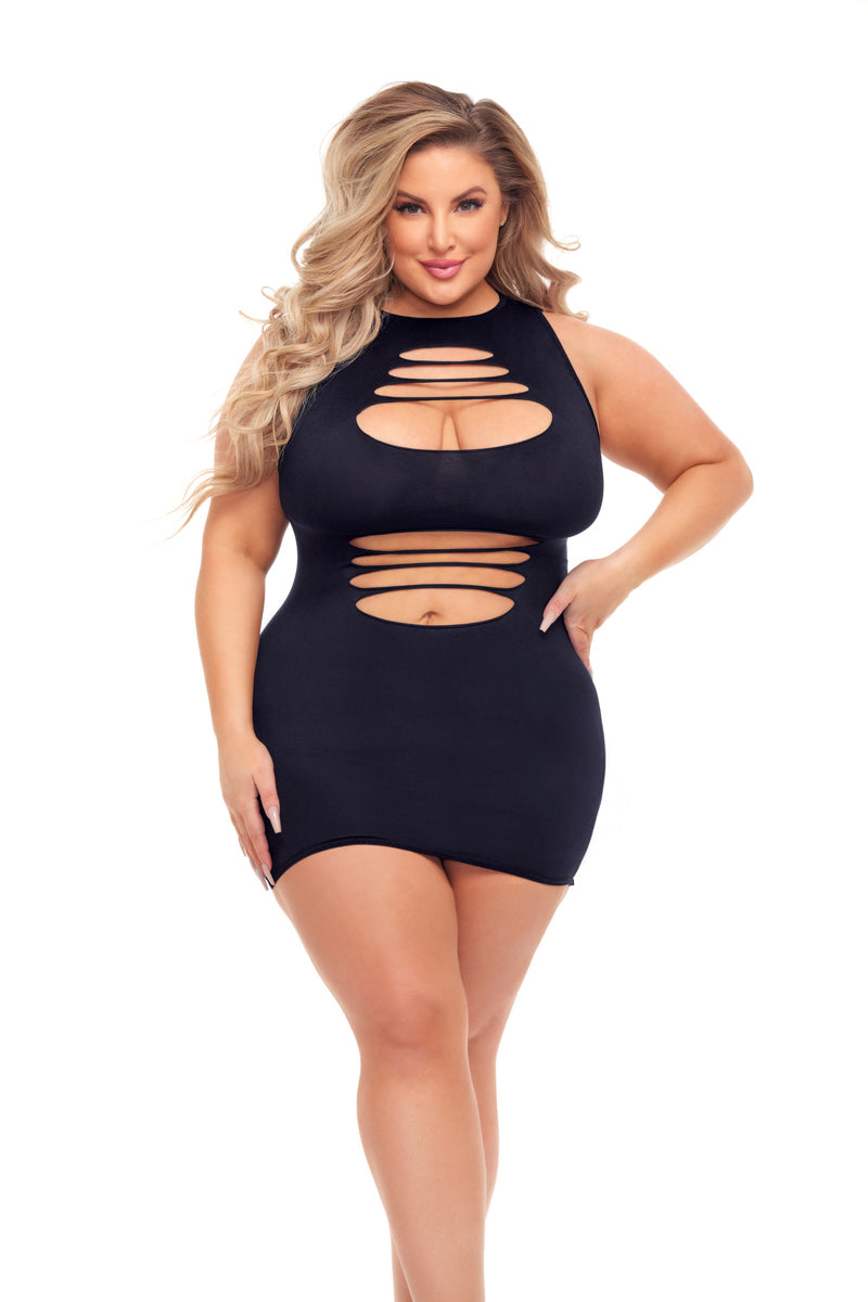 Can't Commit Dress - Queen Size - Black