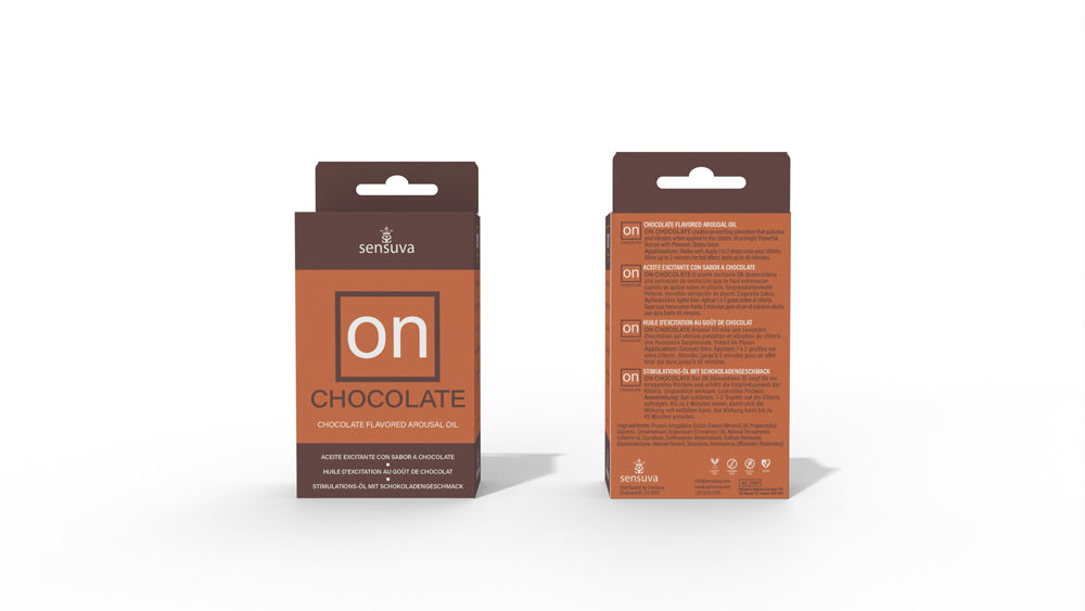 On Chocolate Flavored Arousal Oil - Medium Box - 0.17 Fl. Oz. Box