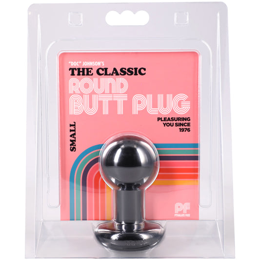 Round Butt Plug Small - Black