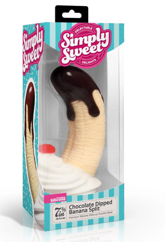 Chocolate Dipped Banana Split Premium Silicone Dildo