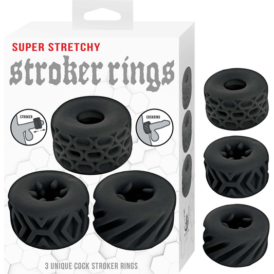 Super Stretchy Stroker Rings Black