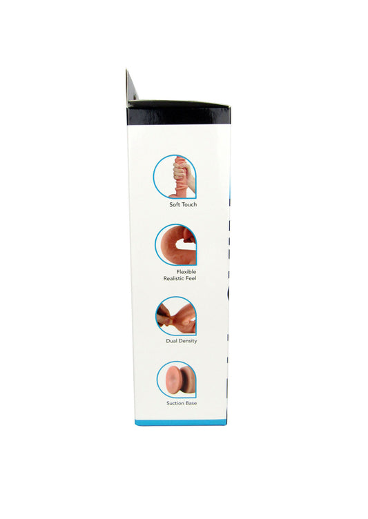 Get Lucky Real Skin 9" Dual Layer Dildo Beige